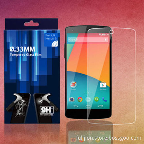 0.15mm 0.2mm 0.33mm 0.4mm Anti-crack Anti-fingerprint Tempered-glass Screen Protector for Lg Nexus5